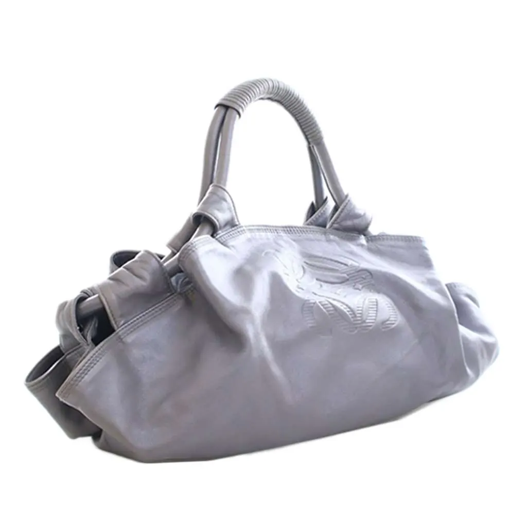 Loewe Calfskin Aire Grey Leather Good - Inside View
