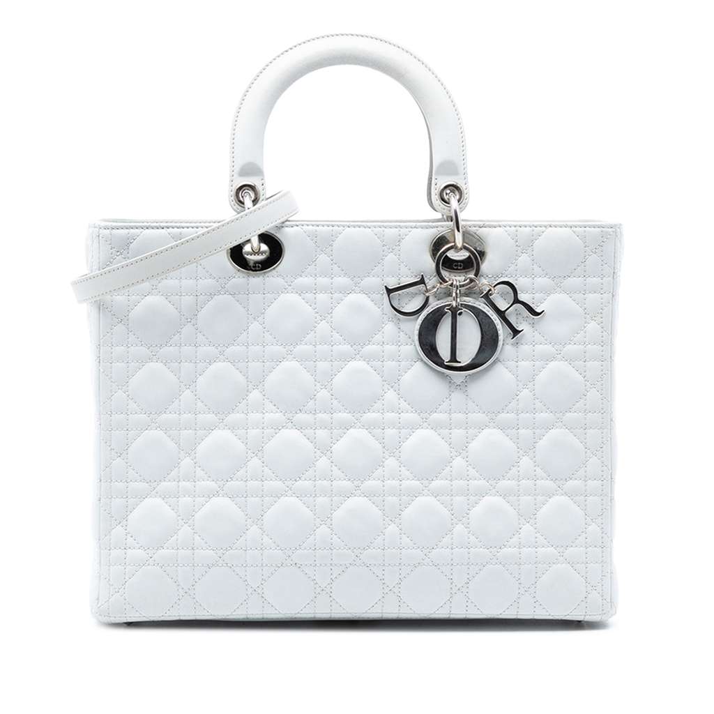 Dior Large Lambskin Cannage Lady Dior