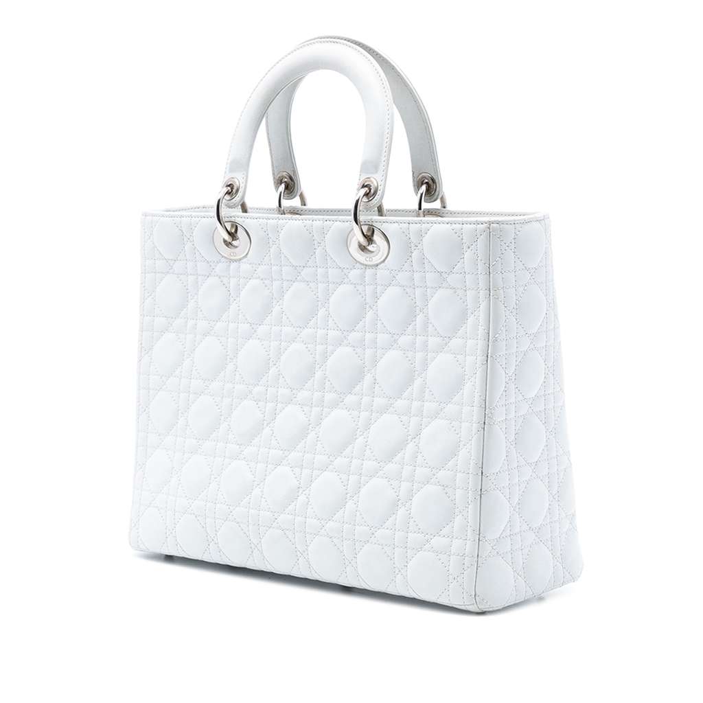 Dior Large Lambskin Cannage Lady Dior - 2