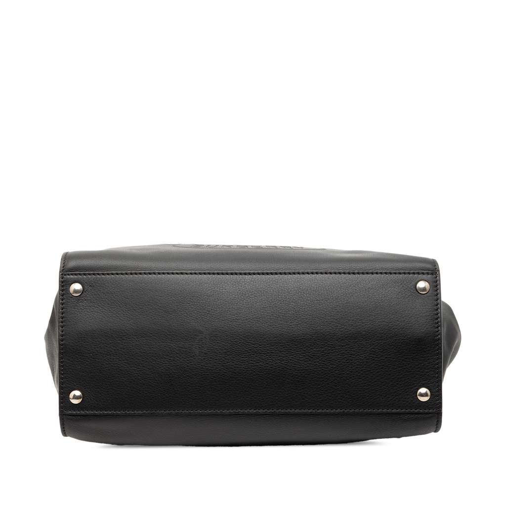 Burberry Crest Embossed Smooth Calfskin Grommet Satchel - 3