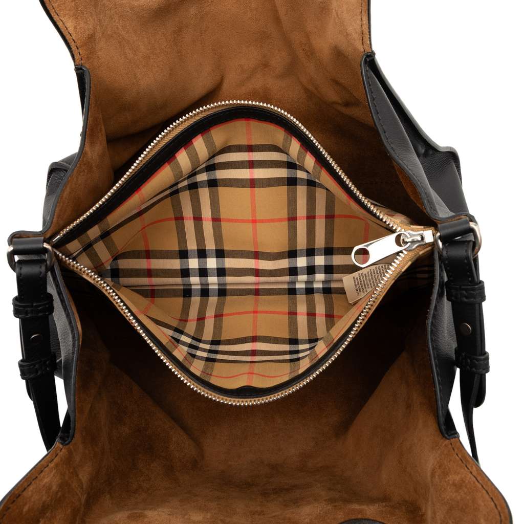 Burberry Crest Embossed Smooth Calfskin Grommet Satchel - 4