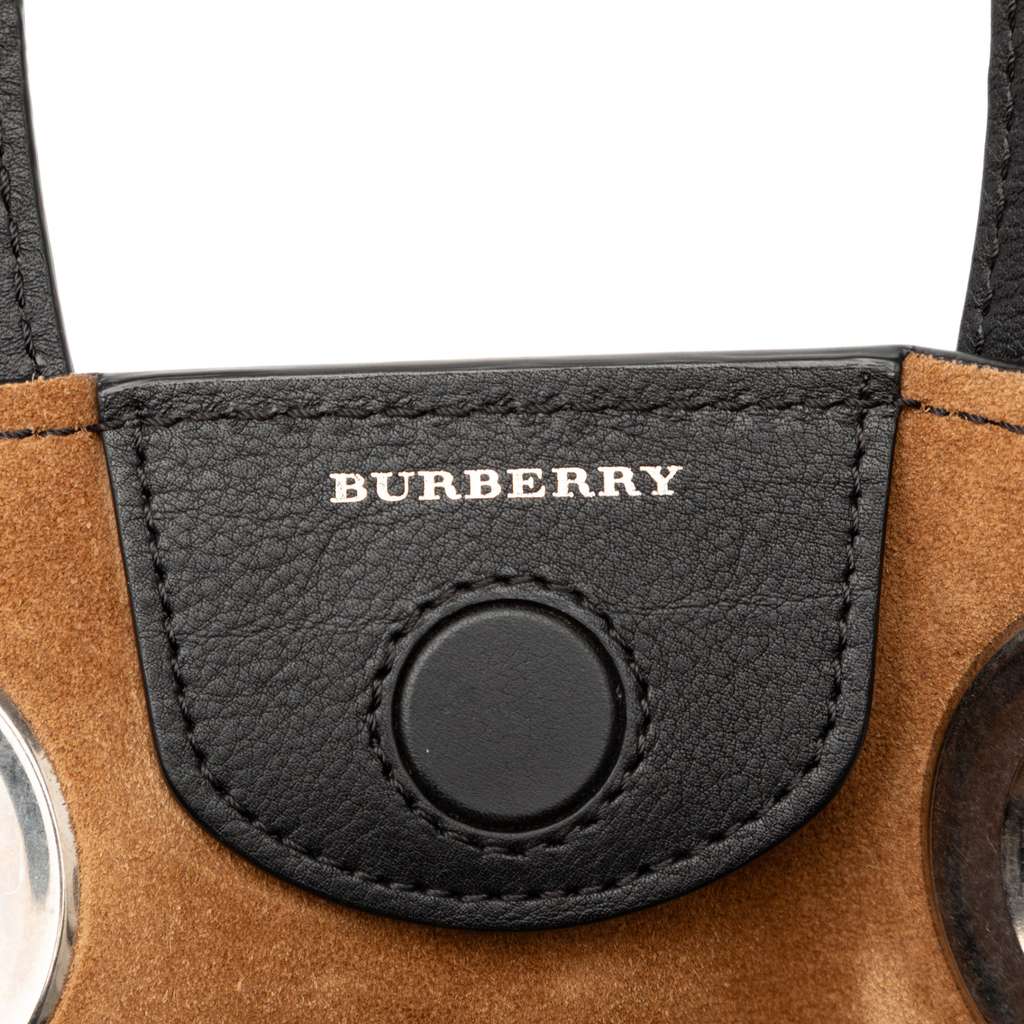 Burberry Crest Embossed Smooth Calfskin Grommet Satchel - 5