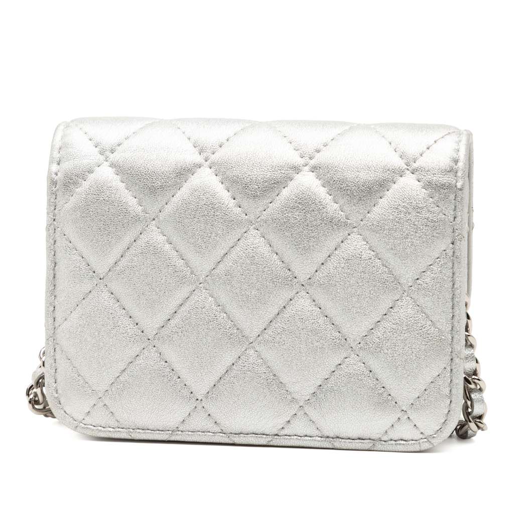 Chanel Metallic Lambskin Crystal Star Chain Belt Bag - 2