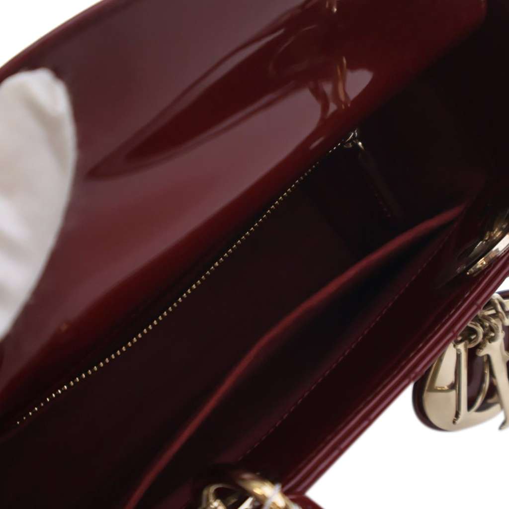 Dior Small Patent Cannage Lady Dior - 5