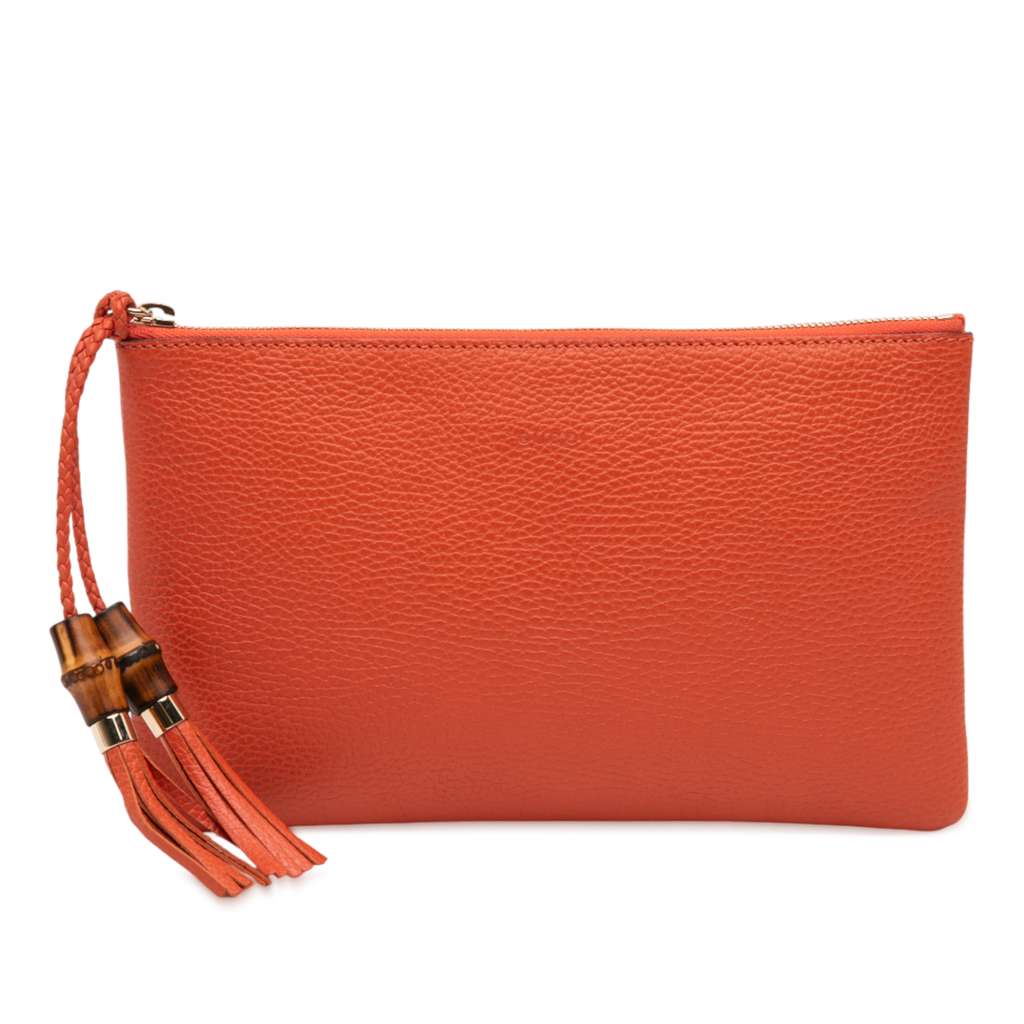 Gucci Calfskin Bamboo Clutch