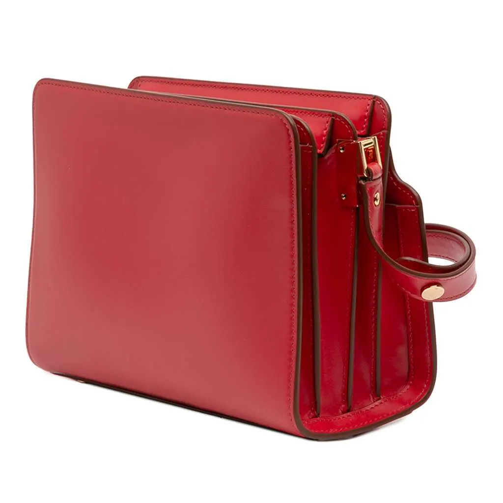 Marni Leather Trunk Reverse Crossbody Red Leather Very good - Back View