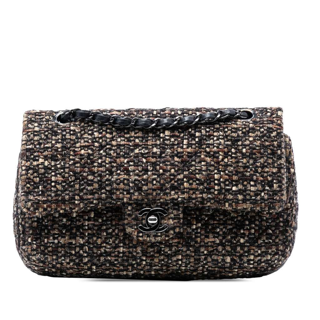 Chanel Medium Classic Tweed Double Flap
