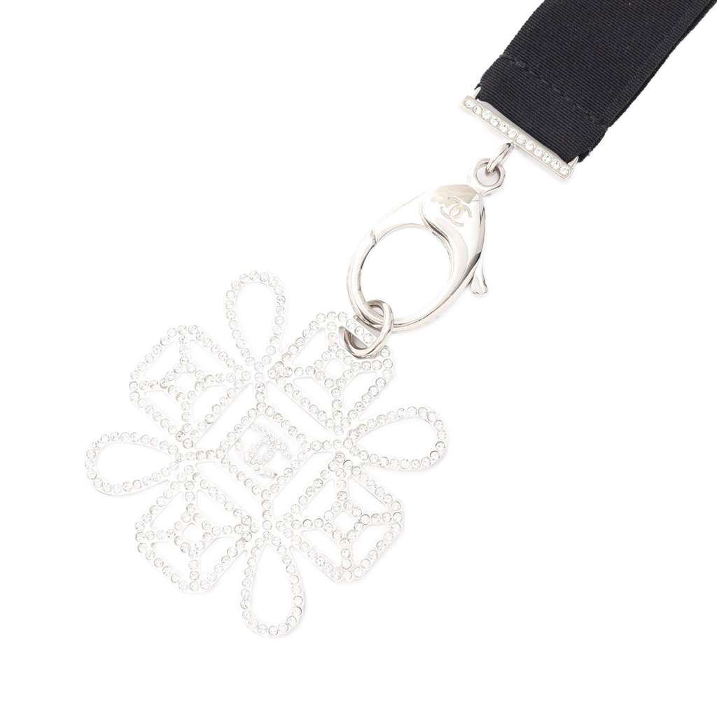 Chanel Stainless Steel Crystal CC Cross Lanyard Necklace - 2