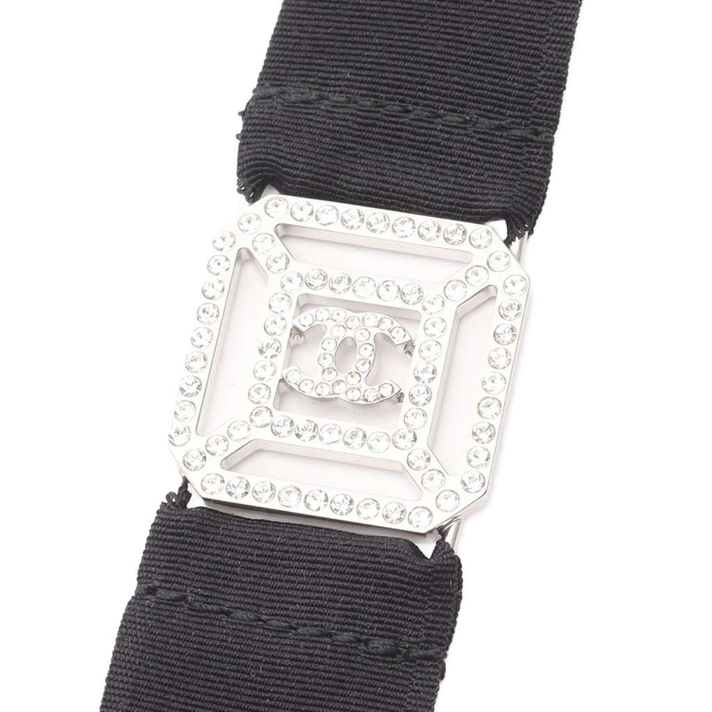 Chanel Stainless Steel Crystal CC Cross Lanyard Necklace - 4