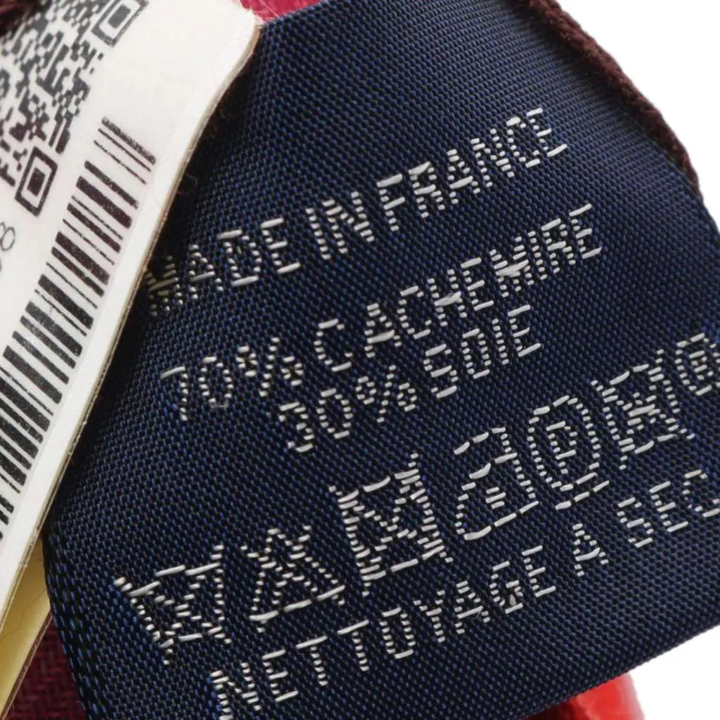 Hermès Voitures En Equilibre Cashmere Silk Shawl 140 Blue Wool Very good - Inside View