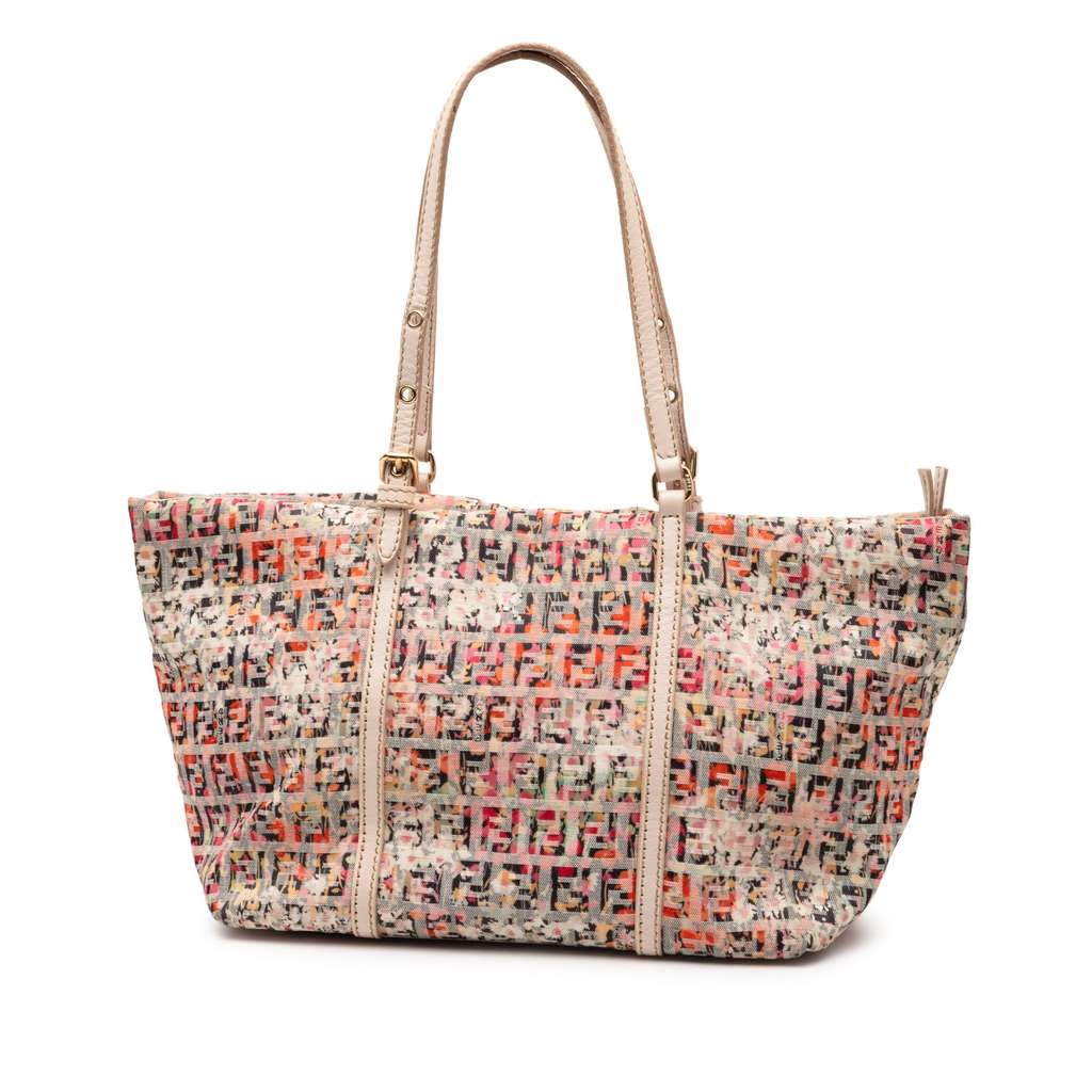 Fendi Mini Zucchino Canvas Floral Superstar Tote - 2