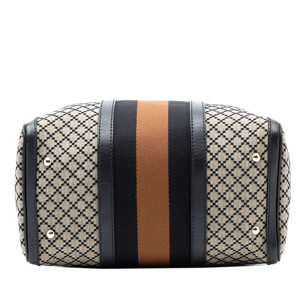 Gucci Medium Diamante Canvas Web Joy Boston Bag - 3