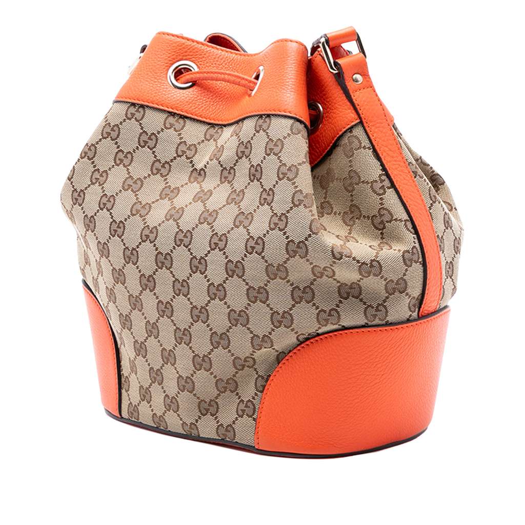 Gucci GG Canvas Drawstring Bucket Bag - 2