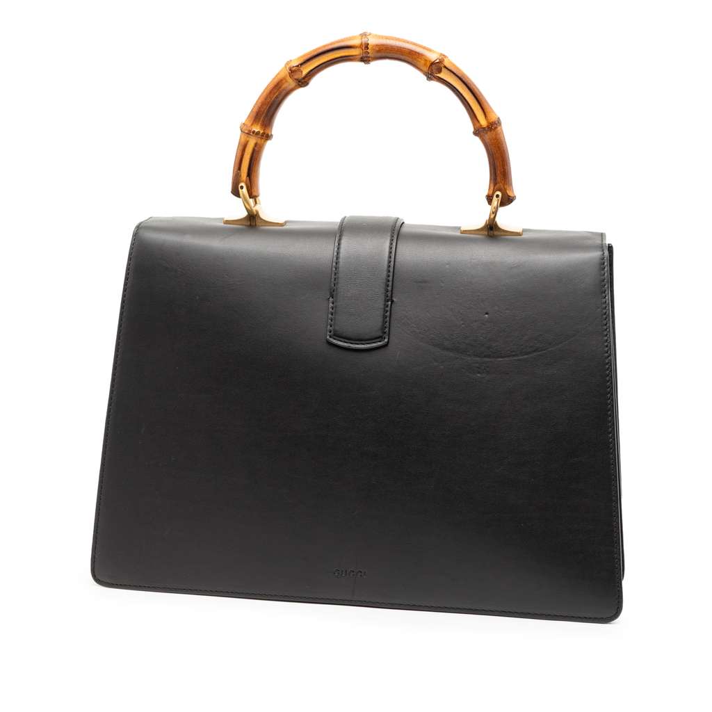 Gucci Large Leather Bamboo Dionysus Web Satchel - 2