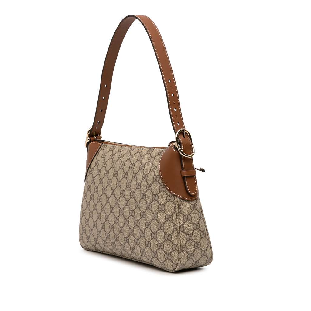 Gucci Medium GG Supreme Emblem Shoulder Bag - 2
