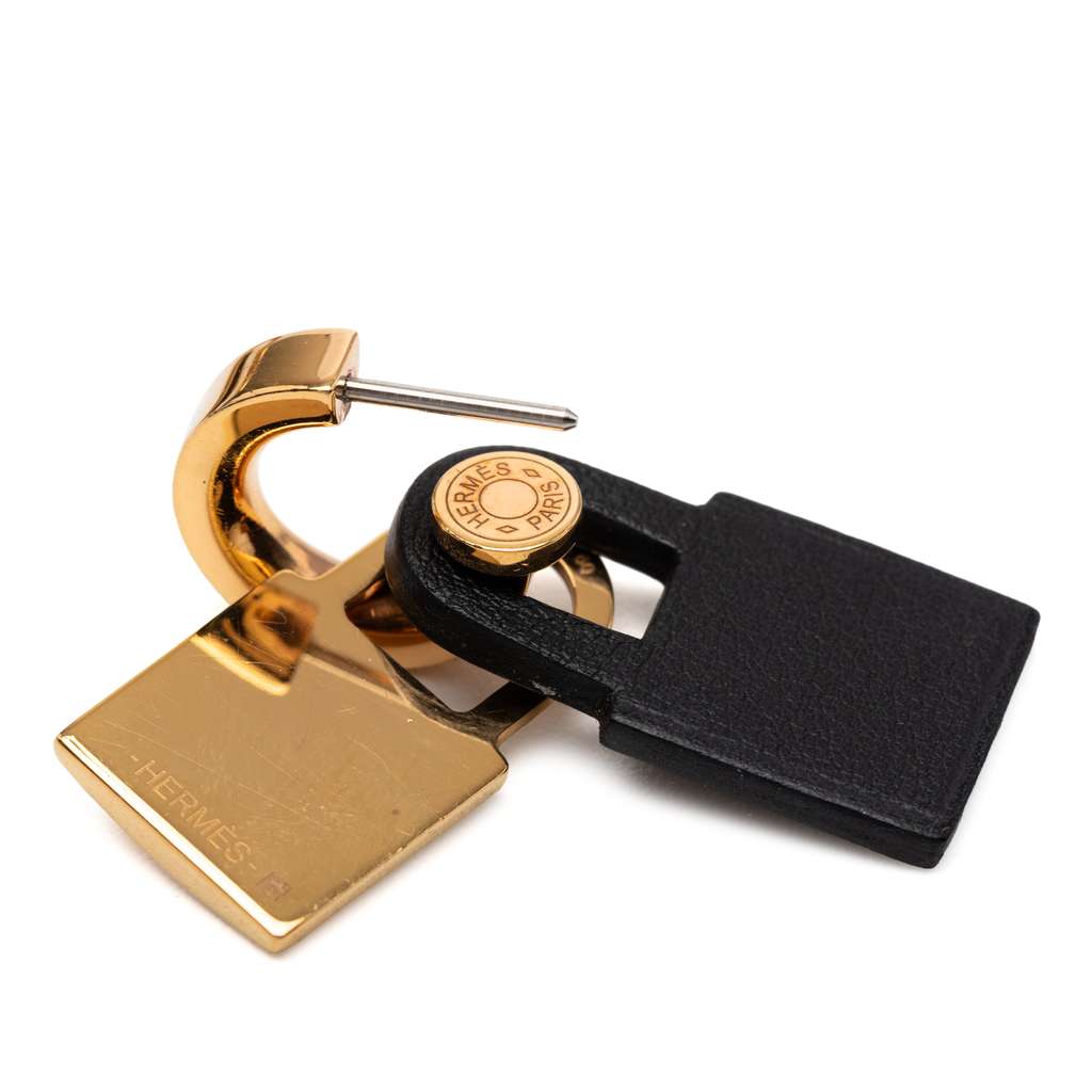 Hermès Gold Plated Swift O Kelly Earrings - 5
