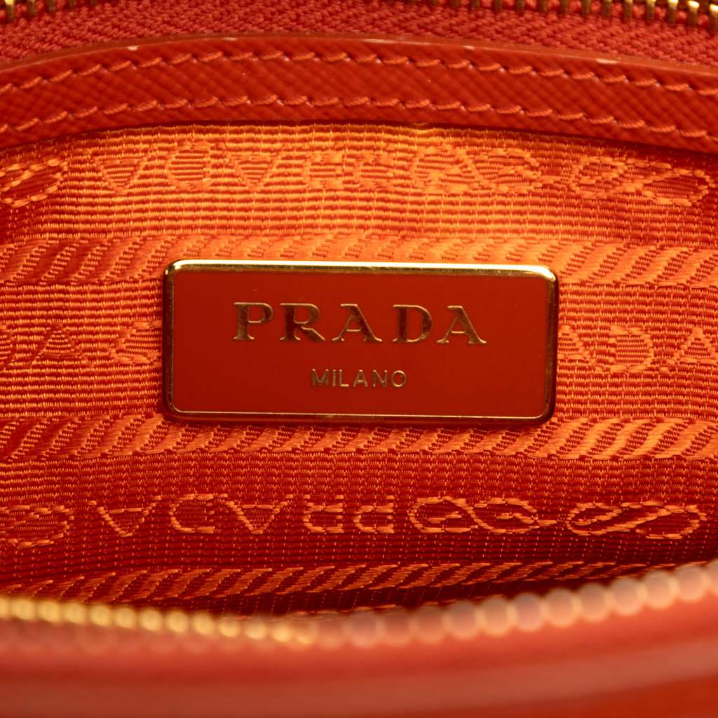 Prada Small Saffiano Vernice Promenade Satchel - 5