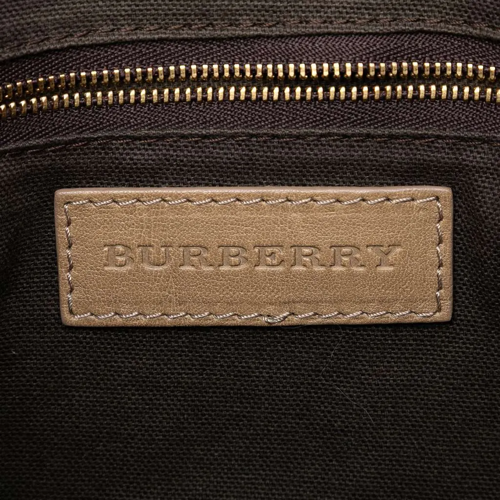 Burberry Smoke Check Coated Canvas Bartow Hobo Grey Canvas Very good - Box View