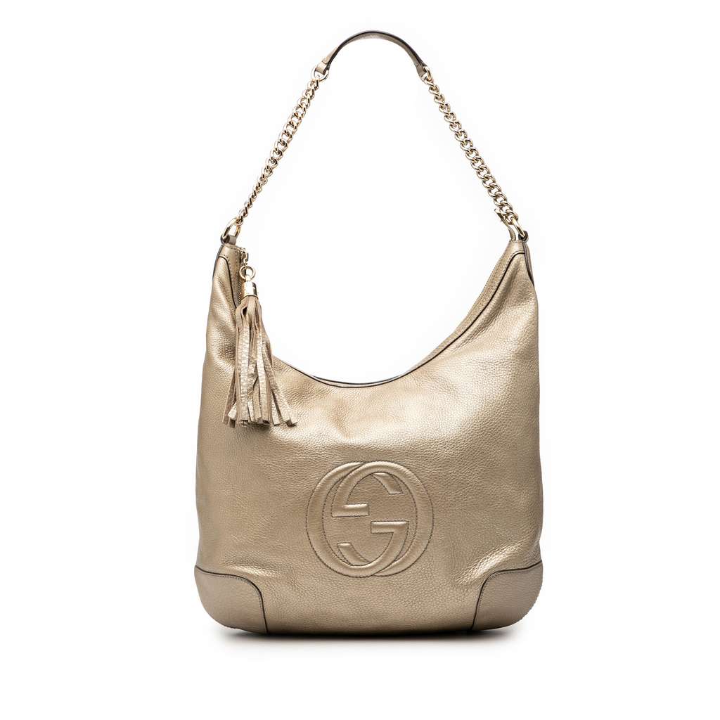 Gucci Metallic Leather Soho Shoulder Bag
