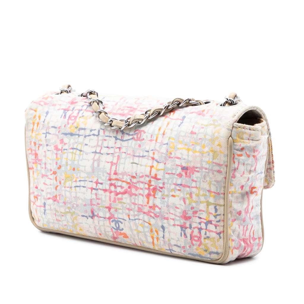 Chanel Small Printed Canvas Watercolor Clover Flap - 2