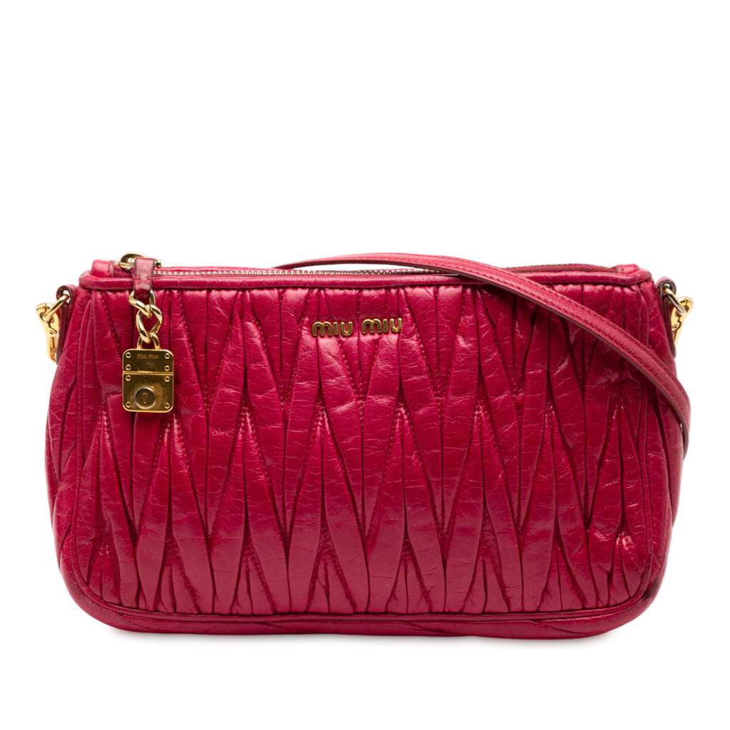 Miu Miu Matelasse Leather Shoulder Bag