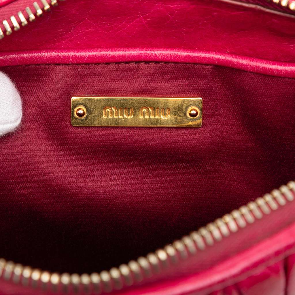 Miu Miu Matelasse Leather Shoulder Bag - 5