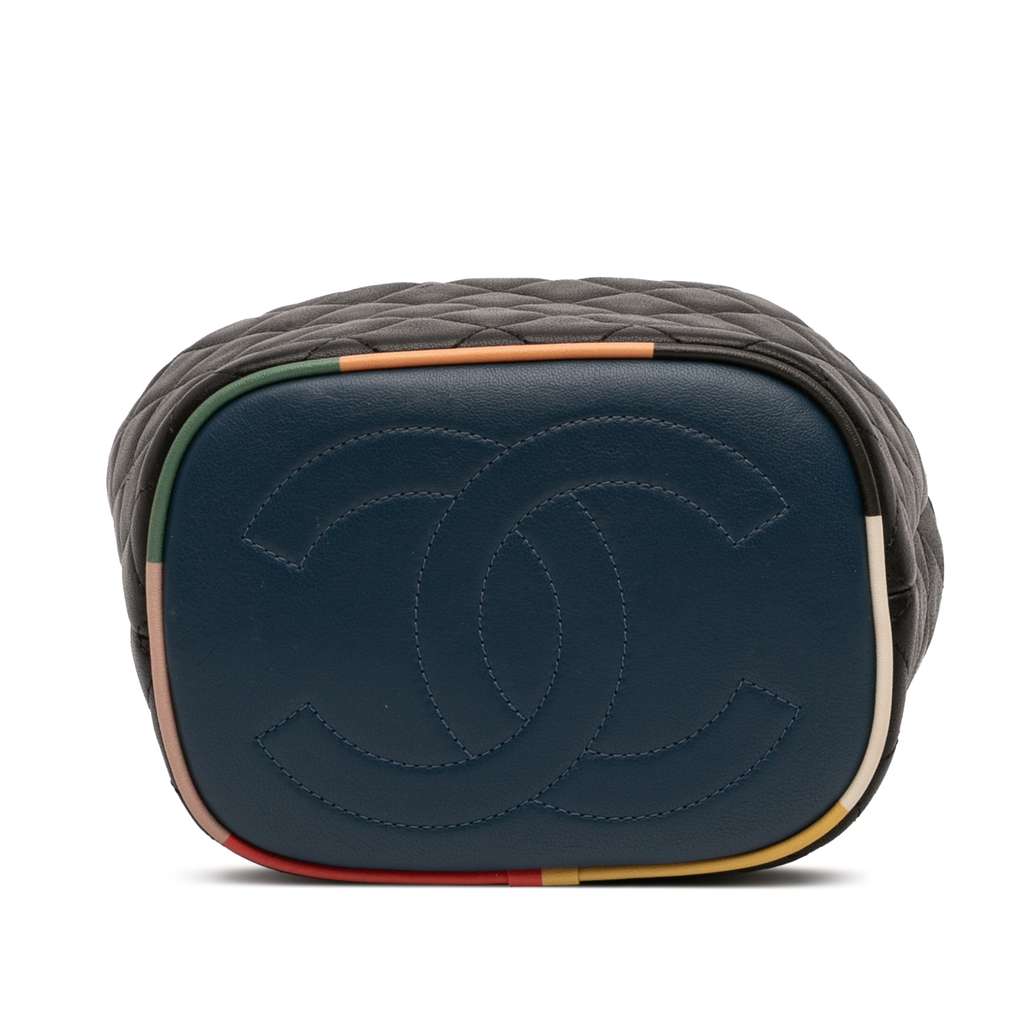 Chanel CC Quilted Lambskin Cuba Drawstring Bucket Bag - 3