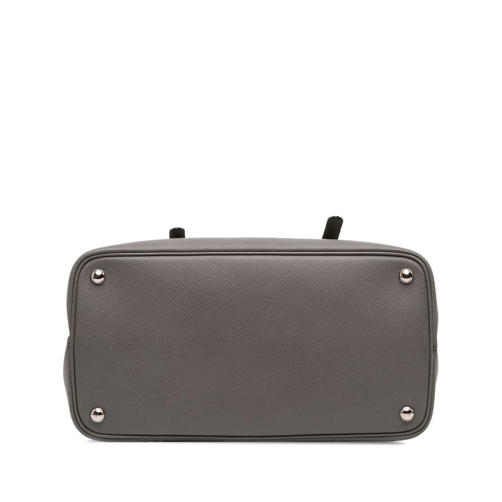 Prada Saffiano Cuir Double Turnlock Satchel - 3