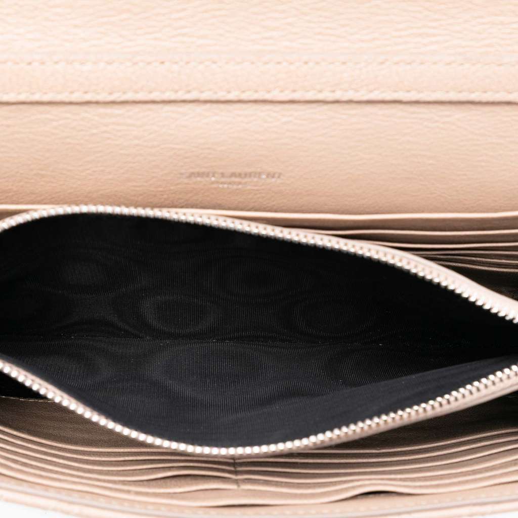 Saint Laurent Quilted Diamond Lambskin Becky Wallet on Chain - 4