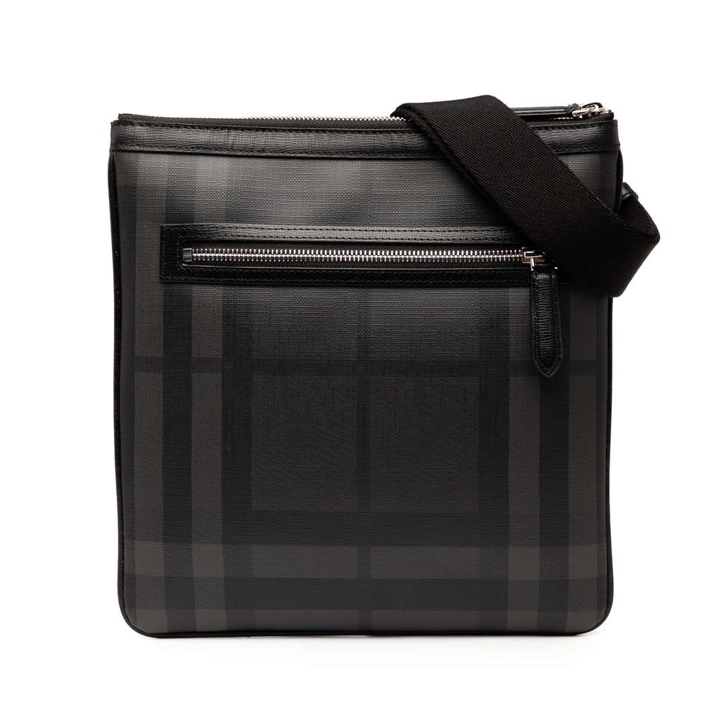 Burberry Smoke Check Coated Canvas Beckley Crossbody