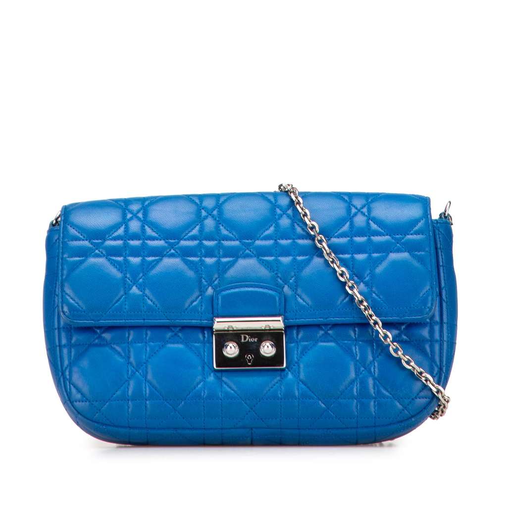 Dior Lambskin Cannage Miss Dior Promenade Chain Crossbody