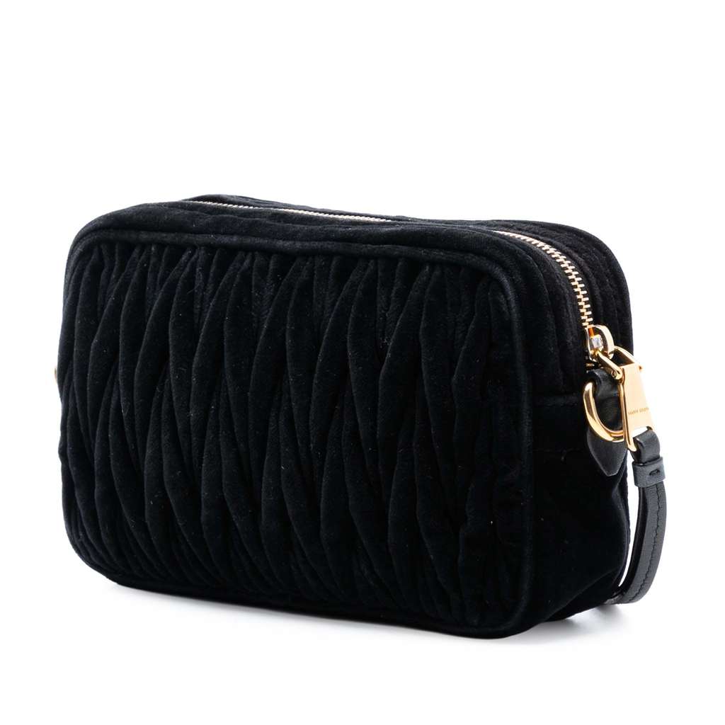 Miu Miu Matelasse Velvet Camera Crossbody - 2