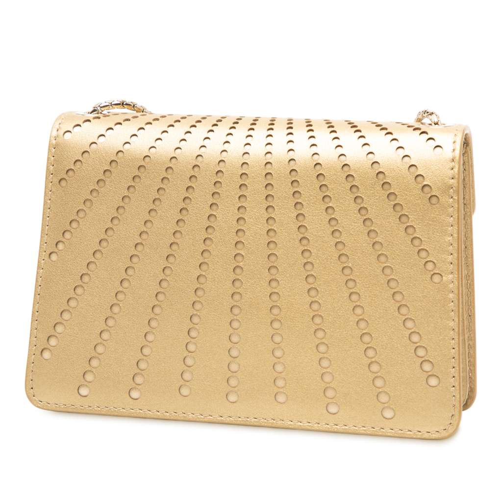 Bvlgari Mini Laser Cut Calfskin Serpenti Forever Diamond Blast Sunshine Crossbody - 2