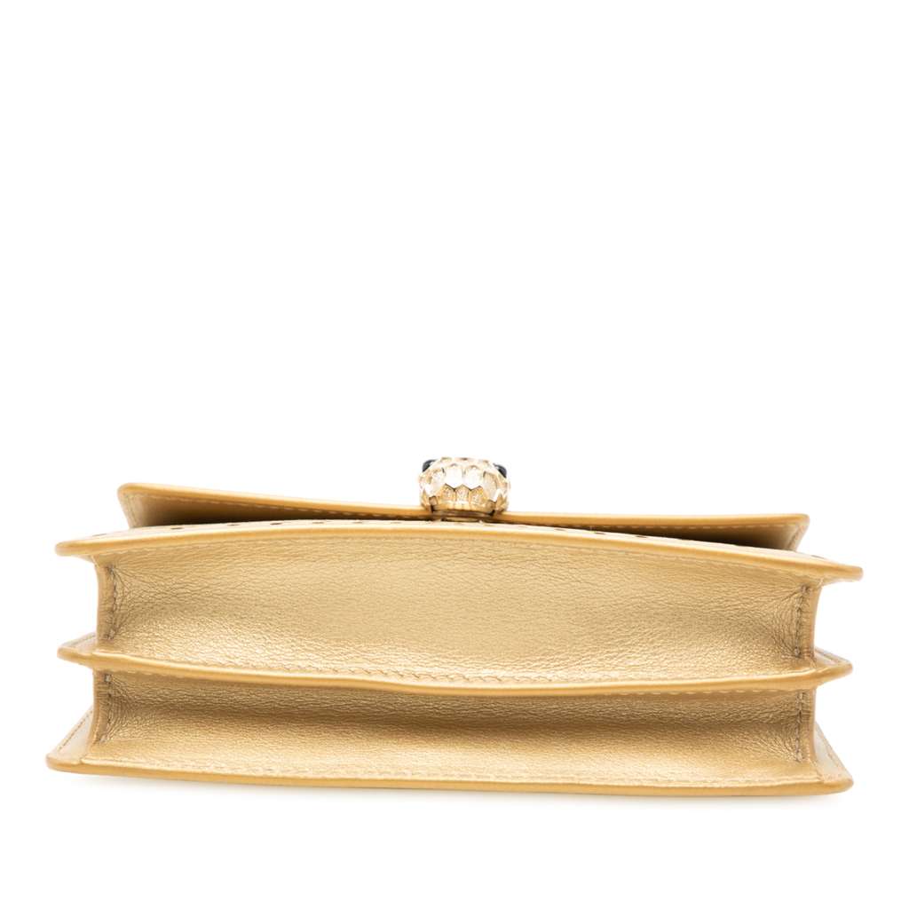 Bvlgari Mini Laser Cut Calfskin Serpenti Forever Diamond Blast Sunshine Crossbody - 3