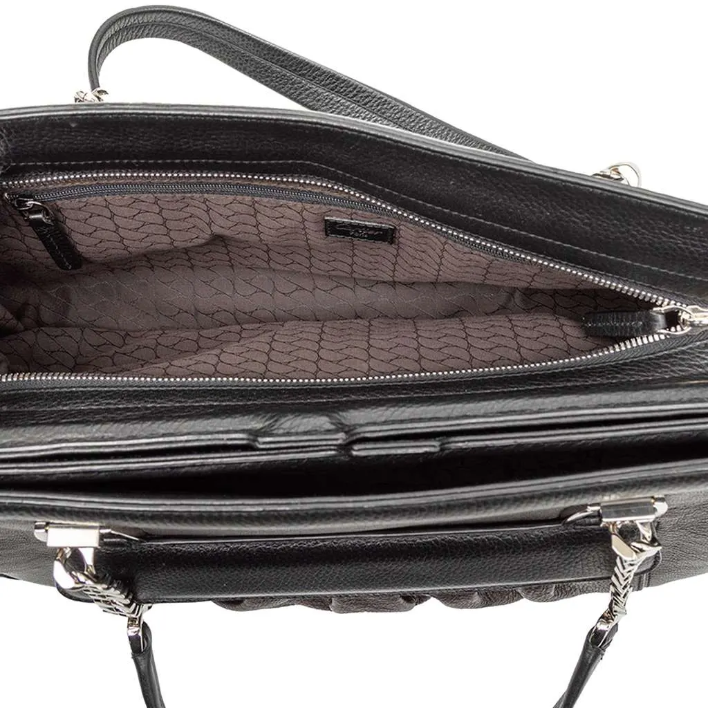 Cartier Leather La Dona Shoulder Bag Black Leather Good - Model View