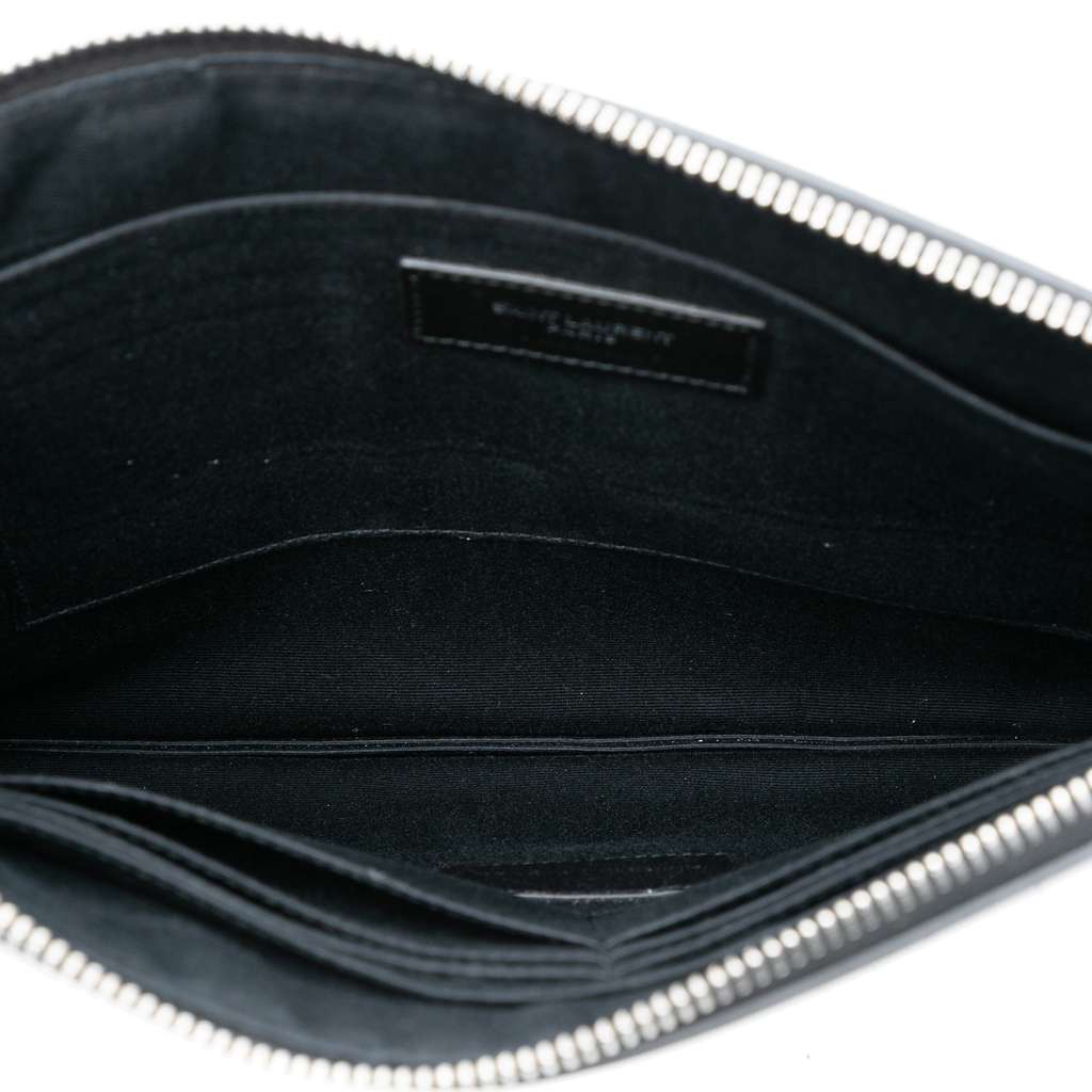 Saint Laurent Leather Monogram Ipad Case - 4