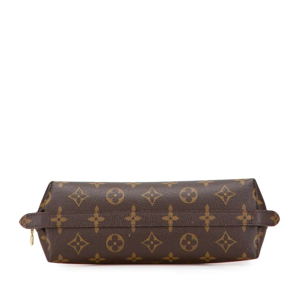Louis Vuitton Monogram Trousse Demi Ronde Cosmetic Pouch Brown Canvas Good - Inside View
