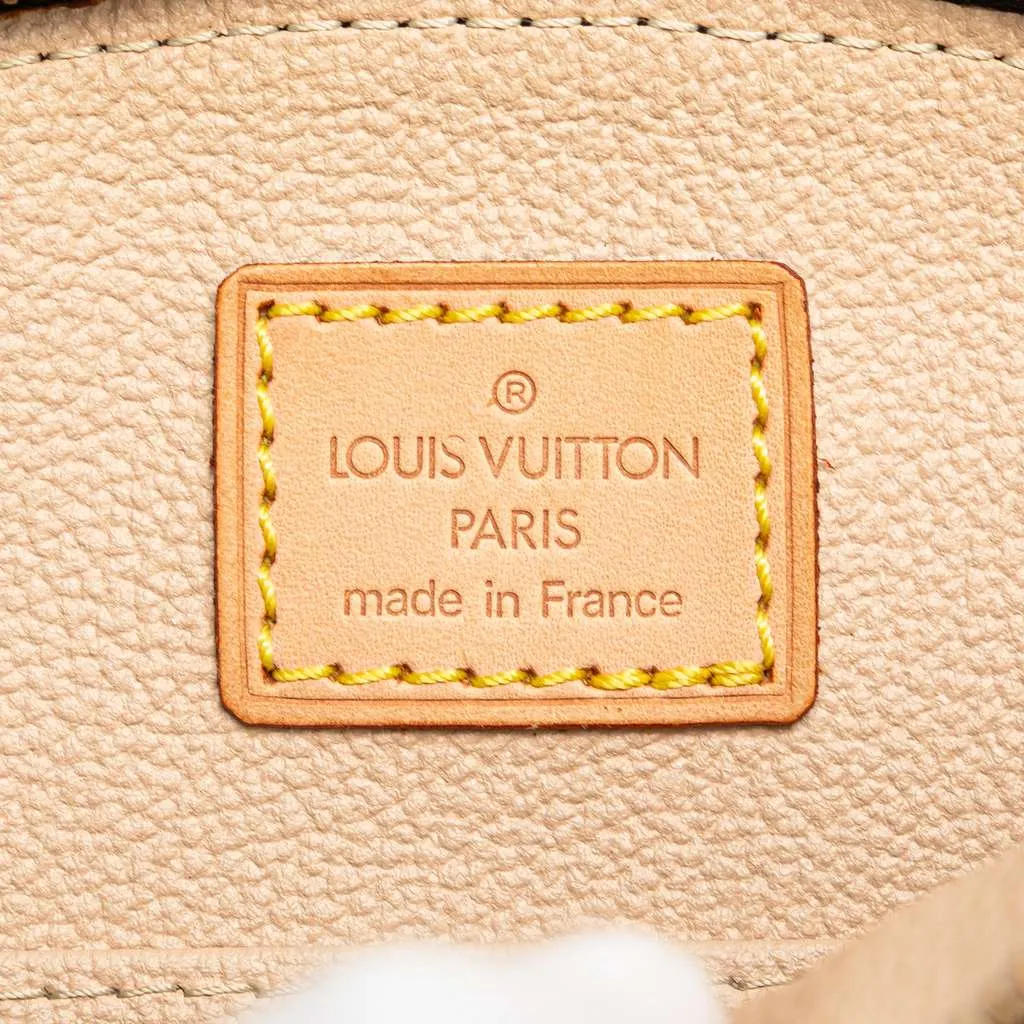 Louis Vuitton Monogram Trousse Demi Ronde Cosmetic Pouch Brown Canvas Good - Box View