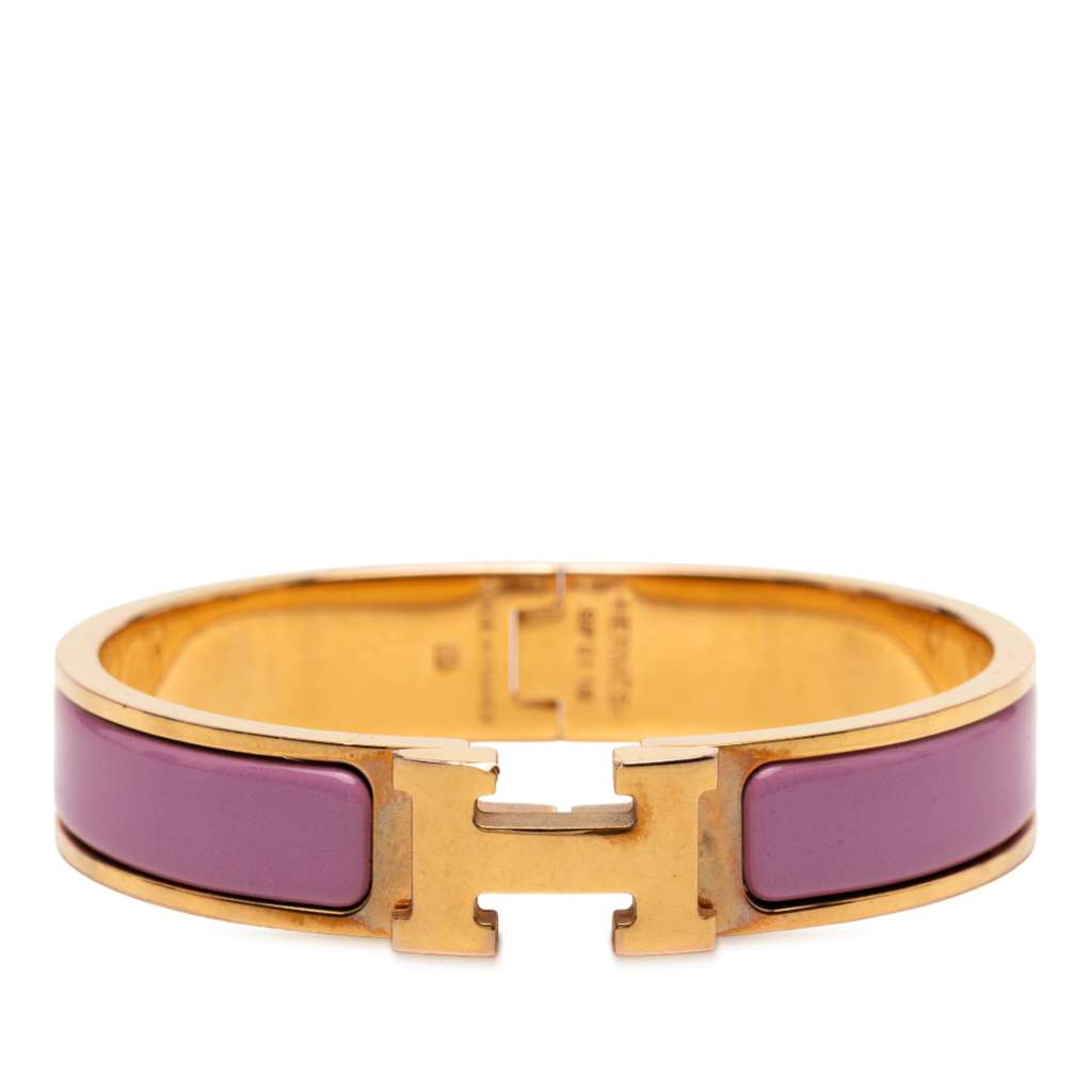 Hermès Narrow Enamel Clic H Bracelet PM