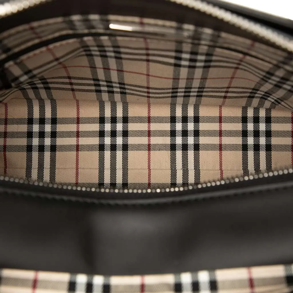 Burberry Leather Handbag Black Leather Good - Box View