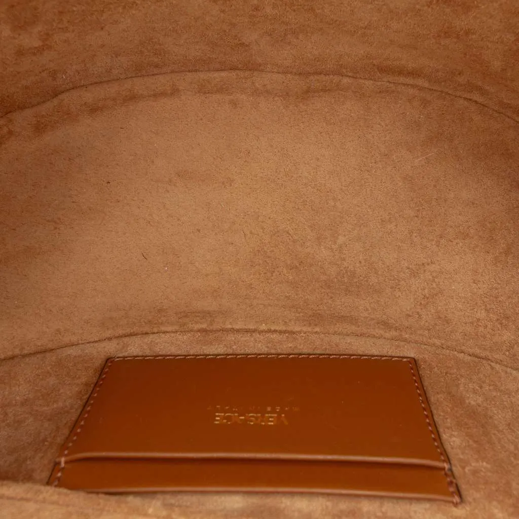 Versace Leather V Greca Signature Belt Bag Brown Leather Very good - Model View