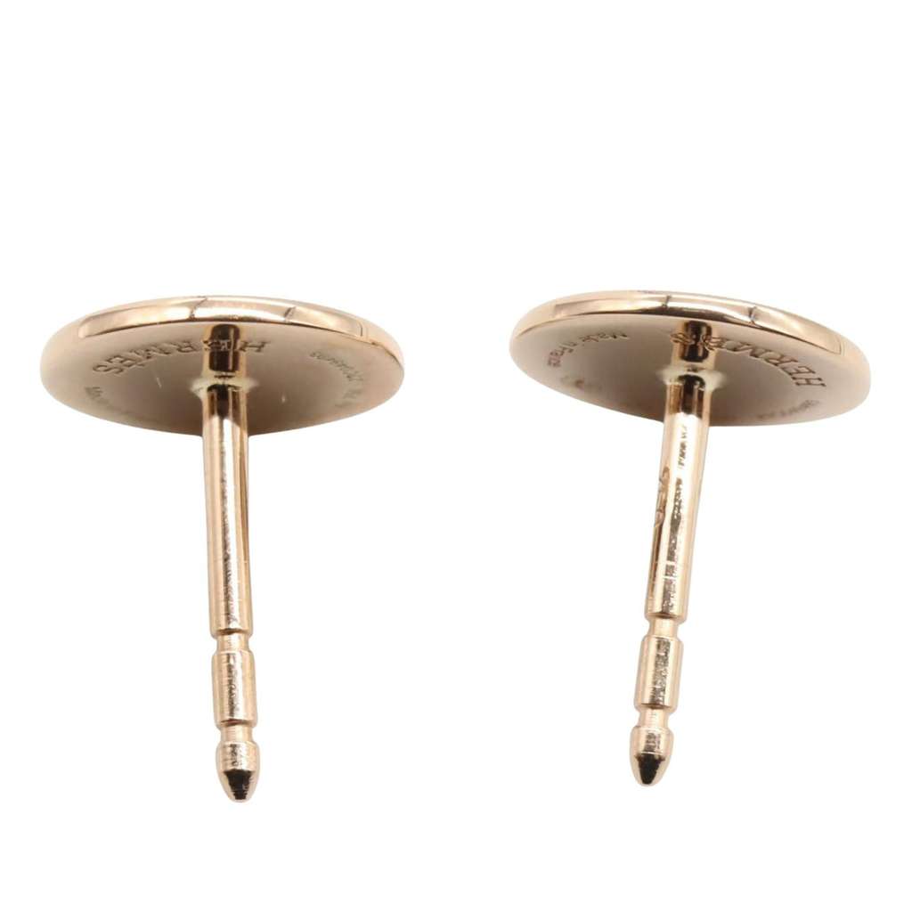 Hermès Very Small 18K Rose Gold Ex-Libris Earrings - 3