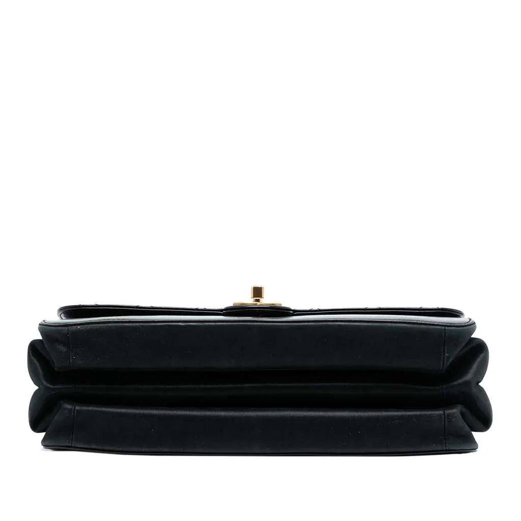 Chanel Paris Cosmopolite Aged Calfskin Straight Lined Flap Black Leather Very good - Inside View