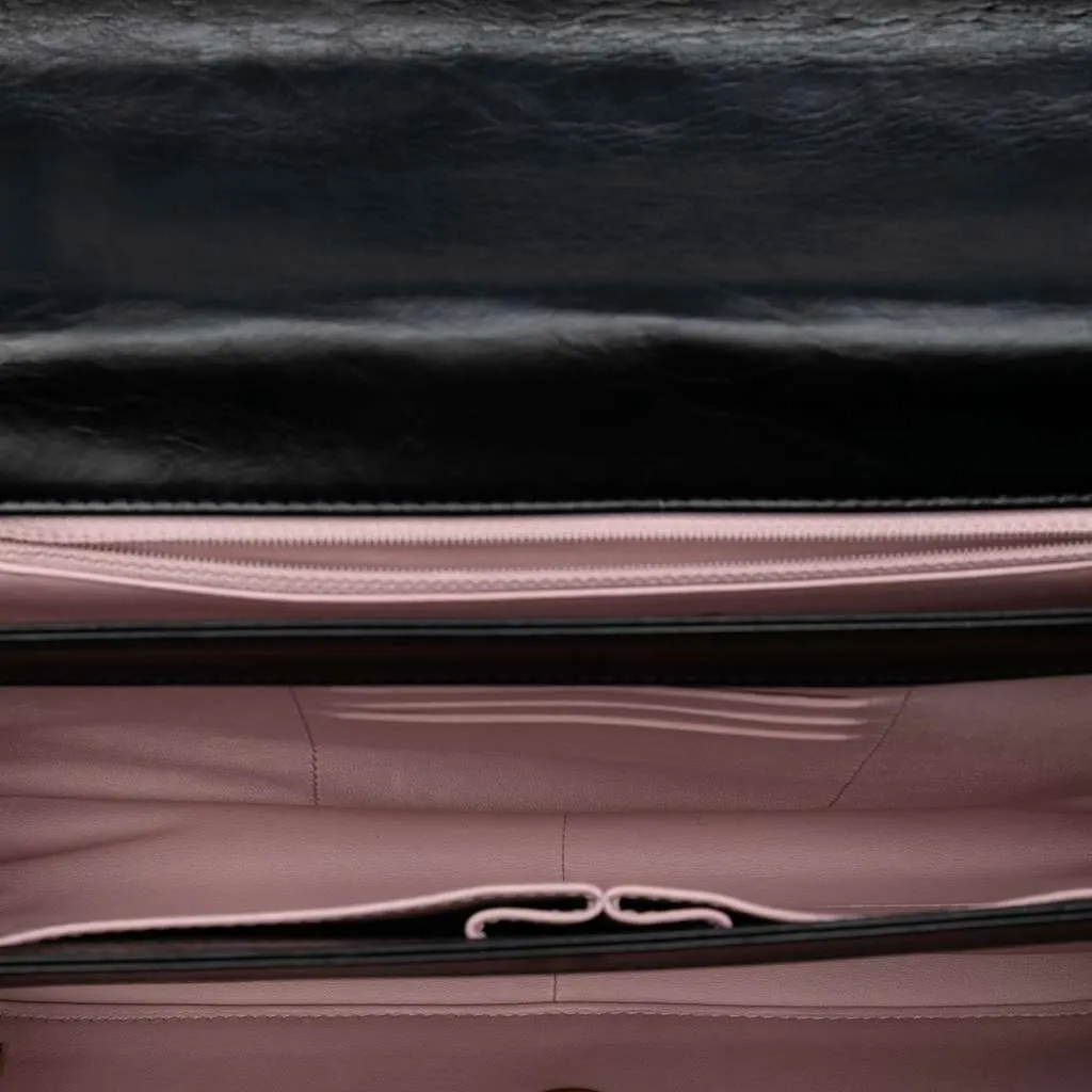 Chanel Paris Cosmopolite Aged Calfskin Straight Lined Flap Black Leather Very good - Model View