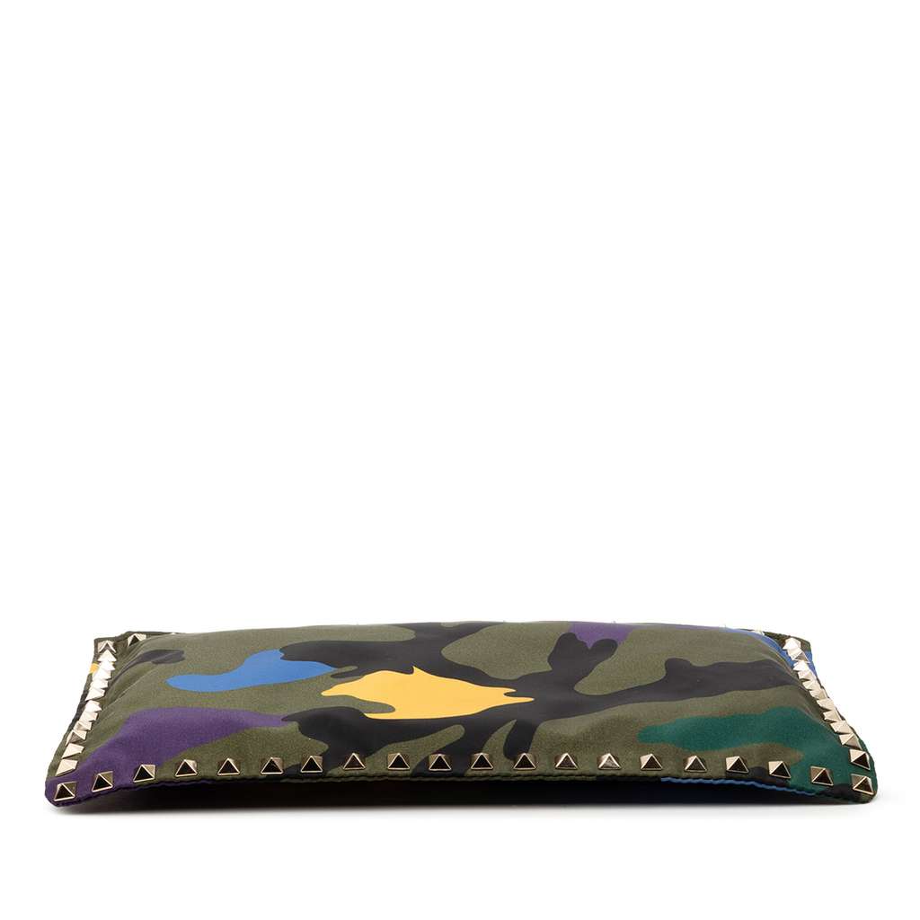 Valentino Nylon Rockstud Camouflage Zip Clutch - 3