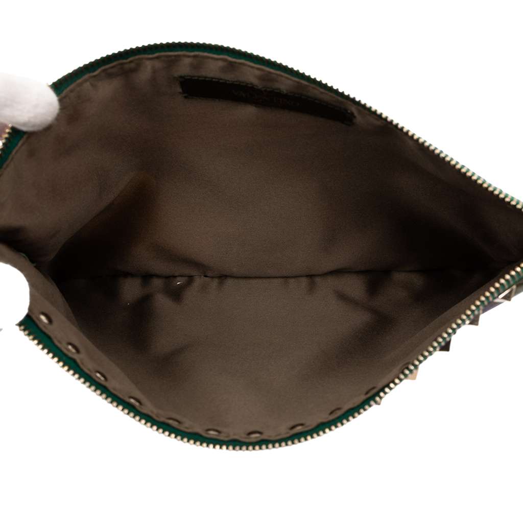 Valentino Nylon Rockstud Camouflage Zip Clutch - 4