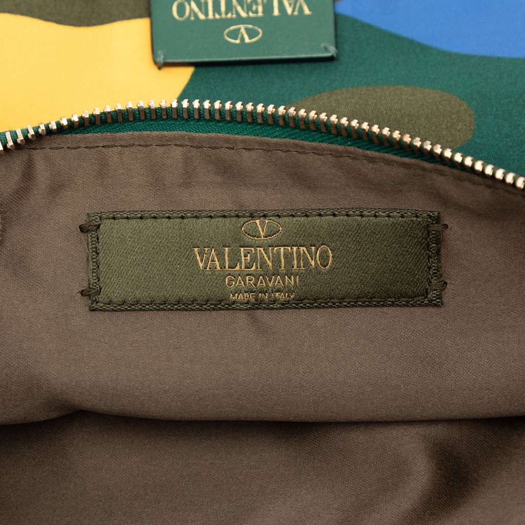 Valentino Nylon Rockstud Camouflage Zip Clutch - 5