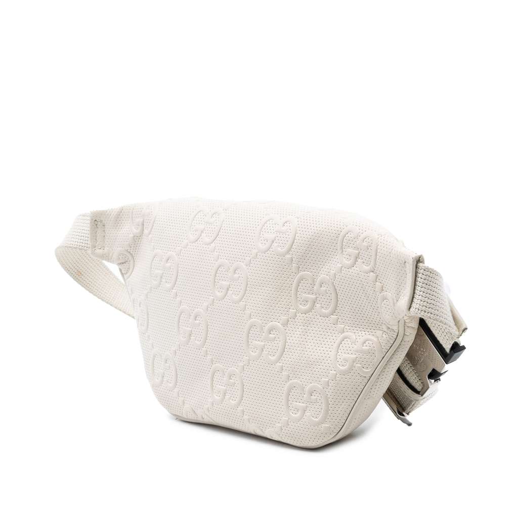 Gucci GG Embossed Perforated Leather Belt Bag - 2