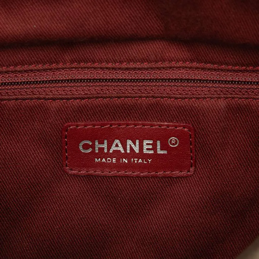 Chanel Large Aged Calfskin Cotton Club Tote Gold Leather Good - Box View