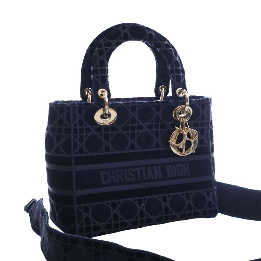 Dior Medium Velvet Cannage Lady D Lite - 2